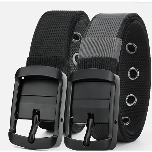 Men's Reversible Nylon Web, 35MM, Dressy Casual Work Belt Automatic Buckle 40-42 - Picture 1 of 7